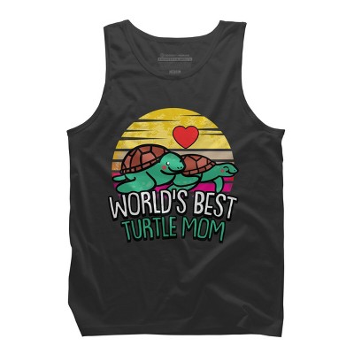 Men's Design By Humans World's Best Turtle Mom Retro Stripes By animalshop Tank Top