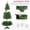 HOMCOM 6ft Tall Prelit Artificial Christmas Tree Holiday D¨¦cor with 584 Branches, 212 Warm White or Colorful LED Lights, Auto Open - 2 of 4
