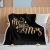 Boersma Soft Throw Blanket - Lightweight & Cozy Romantic Alphabet Design for Bed, Couch, or Sofa, 50x60 Inches, Black - 2 of 4