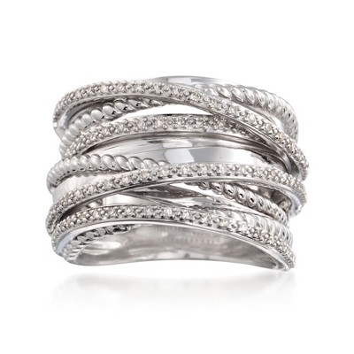 Ross-Simons 0.25 ct. t.w. Diamond Highway Ring in Sterling Silver