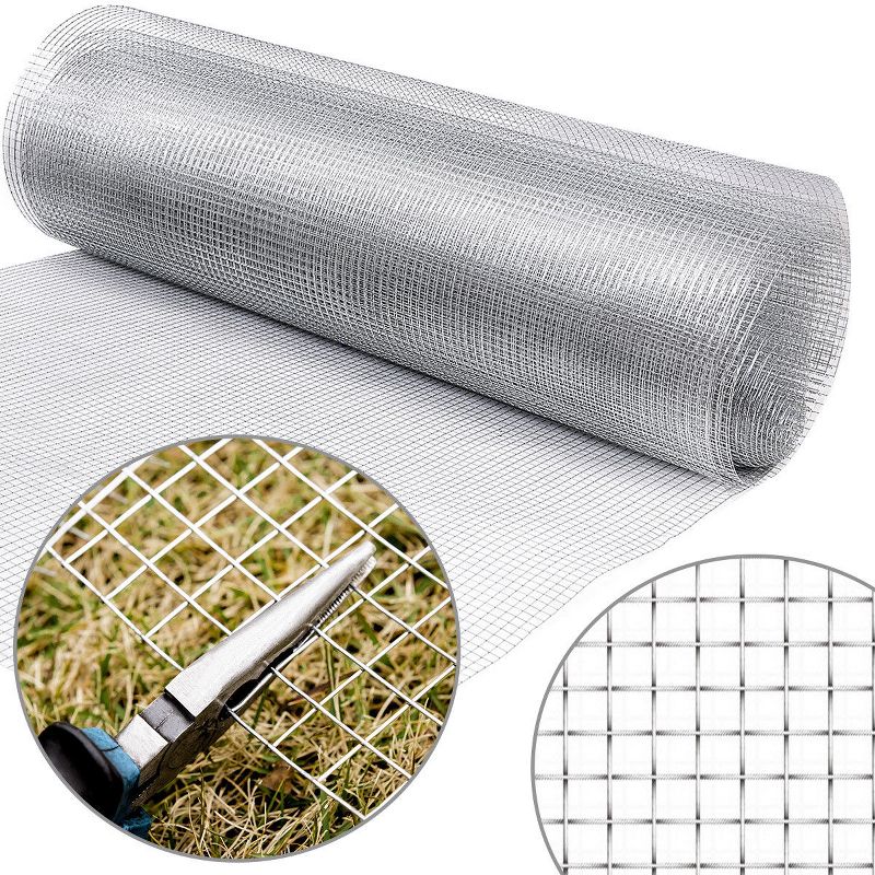 Costway 48'' x 50' 1/2inch 19 Gauge Galvanized Wire Fence Mesh Cage Roll, 2 of 11