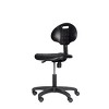 16"-21" Adjustable Height Polyurethane Task Office Chair Black- Hampden Furnishings: Ergonomic, Unupholstered, Steel Frame - 2 of 4