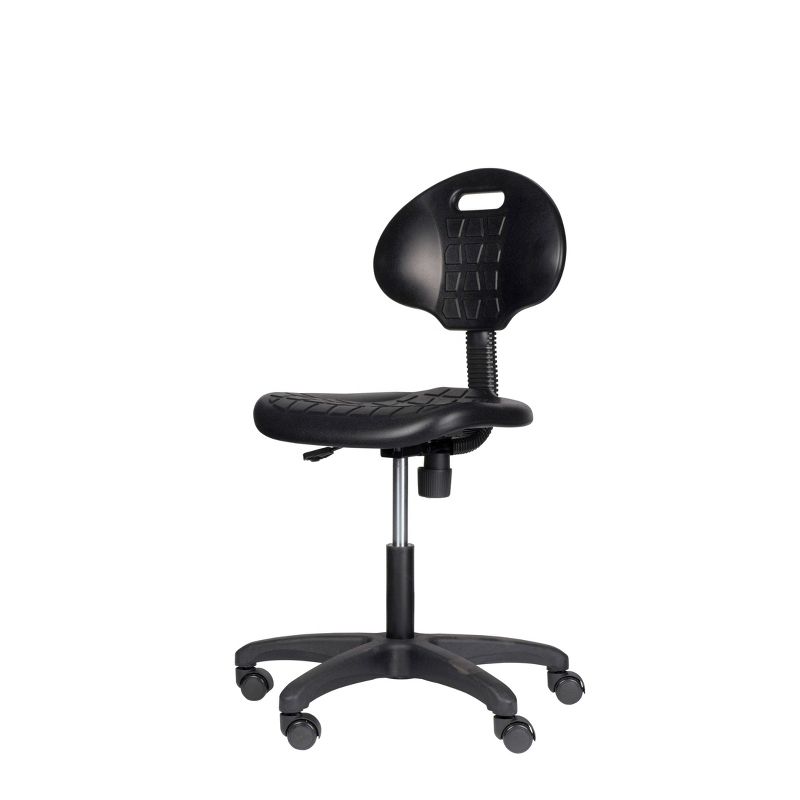16&#34;-21&#34; Adjustable Height Polyurethane Task Office Chair Black- Hampden Furnishings, 2 of 13
