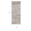 HomeRoots 8' Ivory Gray And Tan Abstract Distressed Runner Rug - 3 of 3