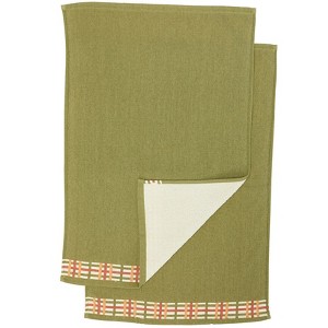 The Lakeside Collection Yellow Plaid Bath Collection - Set of 2 Hand Towels - 1 of 2