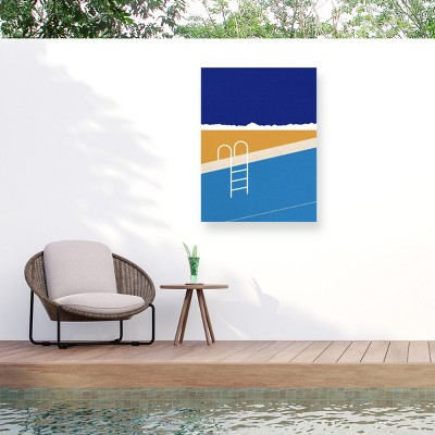 Trademark Fine Art - Rosi Feist  Desert Pool Matted Framed Art