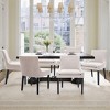 Set of 2 Modern Corduroy Upholstered Accent Dining Chairs with Mid Back and Wood Legs, Side Chairs for Living Room or Dining Room - Beige - 2 of 4