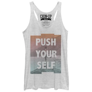 Women's CHIN UP Push Yourself Yoga Racerback Tank Top - 1 of 3