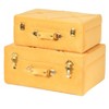 Vintiquewise Decorative Tufted Velvet Suitcase Treasure Chest Set of 2 - image 3 of 4