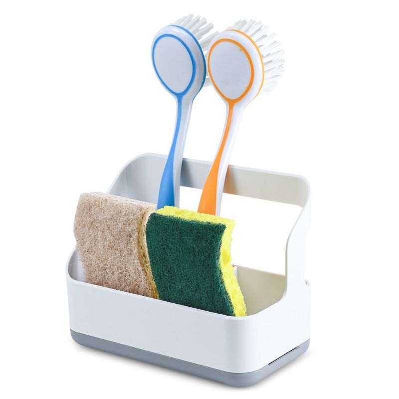 Cheer Collection Kitchen Sink Sponge Organizer with Drip Tray, 2 of 8