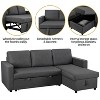 Yaheetech Reversible Sleeper Sectional Sofa with Chaise & Storage Bed - 4 of 4