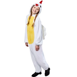 Rubies Kids' Chicken Hooded Zipsters Costume - 1 of 4