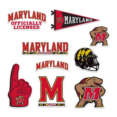 University of Maryland 8ct Vinyl Large Deluxe Stickers Variety Pack - Set of 8