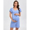 Maternity Dress Womens Jumpsuits Casual Summer Rompers Sleeveless Loose Baggy Overalls Jumpers with Pockets - 3 of 4