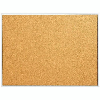 HITOUCH BUSINESS SERVICES Standard Durable Cork Bulletin Board Aluminum Frame 3'W x 2'H 52449/28335