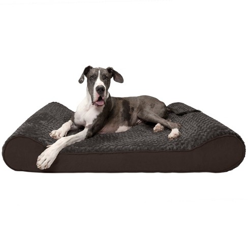 Furhaven Ultra Plush Luxe Lounger Orthopedic Dog Bed - Giant, Chocolate ...