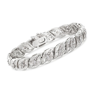 Ross-Simons 1.00 ct. t.w. Diamond Bracelet in Sterling Silver