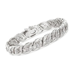 Ross-Simons 1.00 ct. t.w. Diamond Bracelet in Sterling Silver - 1 of 4