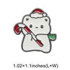 Unique Bargains Christmas Brooches Series Alloy Dripping Wax White Red 0.87"x1.02" 1Pcs - 3 of 4