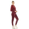 Women's 2 Piece Velour Tracksuit Set - White Mark - 2 of 4
