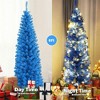 Resenkos 6-Foot Slim Unlit Pencil Artificial Christmas Tree - Blue - 2 of 4