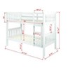 Donco Kids Austin Mission Twin Over Twin White Bunkbed with Twin Trundle - 3 of 4