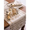 Design Imports  Christmas Gold Holiday Collage Printed Metallic Table Runner, Gold, 14X108" - 4 of 4
