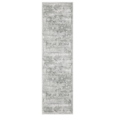 Oriental Weavers Malibu MAL08 Green /Grey Indoor Area Rug - 2' x 8'