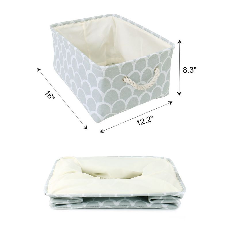 PiccoCasa Foldable Canvas Fabric Baskets Closet Containers Decorative Storage Bins 1 Pc, 2 of 9