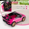 Costway 4WD 2-Seater Ride on Car, Licensed Lamborghini Kids’ Vehicles with Remote Control Black/Pink/Red - 3 of 4