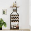 Whizmax Metal Wine Rack Wine Bottle Holders Stands Freestanding Floor,Wine Storage Organizer Display Rack for Bar Kitchen Dining Living Room - 3 of 4