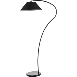 Lumi Arc Floor Lamp - LIT4467 - Black - Safavieh - 1 of 4