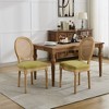 NicBex French Style Solid Wood Dining Chairs Set of 2 with Linen Cushion & Rattan Back,Antique Painting Kitchen Chairs,Living Room Chairs - 3 of 4