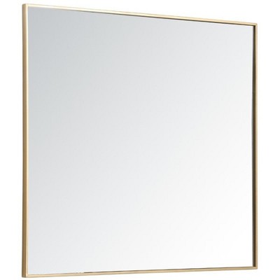 Elegant Gold Framed Rectangular Wall Mirror, 36" x 40"