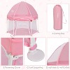 Safstar Baby Playpen with Removable Mesh & UV Canopy, 53" Portable Playhouse with Carry Bag, Dome, Easy Folding Playard Activity Center, Light Pink - 3 of 4