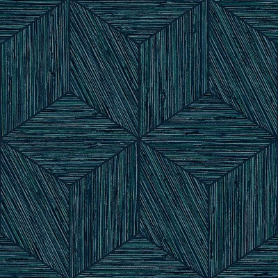 Grasscloth Geo Teal Geometric Paste The Wall Wallpaper : Target