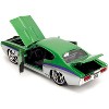 1969 Pontiac GTO Judge Green Metallic and Silver with Stripes "Bigtime Muscle" Series 1/24 Diecast Model Car by Jada - 4 of 4
