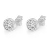 Haus of Brilliance 10K White Gold 3/8 Cttw Diamond Floral Stud Earrings - 3 of 4