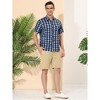 Lars Amadeus Men's Summer Button Irregular Printed Short Sleeves Shirt - 4 of 4