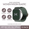 Xtreme Unisex Smart Watch Nylon Braided Elastic Band 10 Pack – Large Size, Multicolored, Adjustable, Breathable - 2 of 4