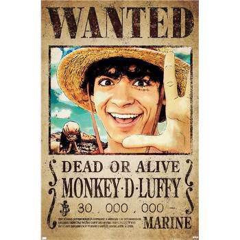 One Piece Luffy Wanted Poster Poster