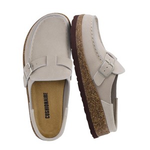 CUSHIONAIRE Women's Hobby Genuine Leather Cork Footbed Clog with Comfort, Arch Support, Buckle Strap, Slip-On Mules - 1 of 4