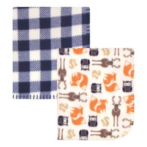 Hudson Baby Infant Boy Fleece Blankets, Forest, One Size - 1 of 3