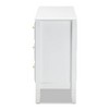 6 Drawer Naomi Wood Bedroom Dresser White/Gold - Baxton Studio: Glamorous Gold-Tone Knobs, Tapered Feet - 4 of 4