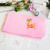 Slickblue Embroidered Coral Fleece Throw Blanket for Kids - Soft & Cozy, 29.5" x 39.4", Multiple Design & Color Options - 2 of 4