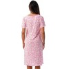 Just Love Womens Short Sleeve Nightgown  - Sleep Dress with Bow -  Pink - Paisley 2X - 3 of 3