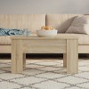 vidaXL Coffee Table Sonoma Oak 31.1"x19.3"x16.1" Engineered Wood - 2 of 4