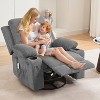 Coucheta 360° Swivel Recliner Chair - Massage & Heat, Oversized Rocking Recliner with Cup Holders (33"W) - 2 of 4