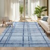Washable Geometric Modern Area Rugs for Living Room Bedroom, Ultra Thin Non Slip Dining Room Carpet - 2 of 4