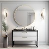 NicBex 42" Metal Framed Vanity Mirror for Bathroom,4mm Round Wall Mounted HD Glass Mirror with Anti-Rust Aluminum Alloy,Shatterproof - 2 of 4